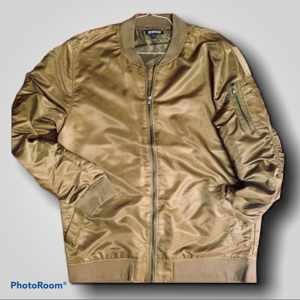 ELWOOD Army Green Nylon Bomber Jacket XL skate - Picture 4 of 7
